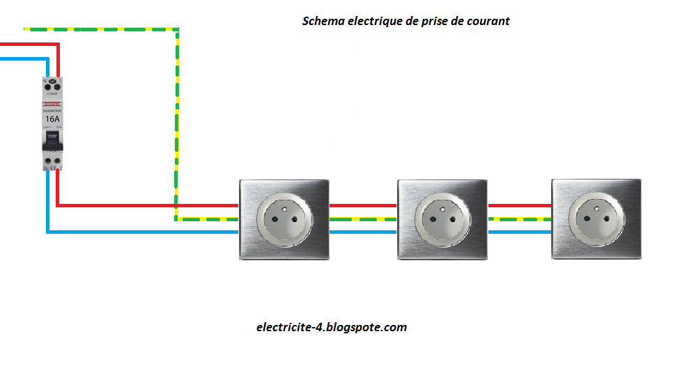 Schémas Electriques schema electrique de prise de courant