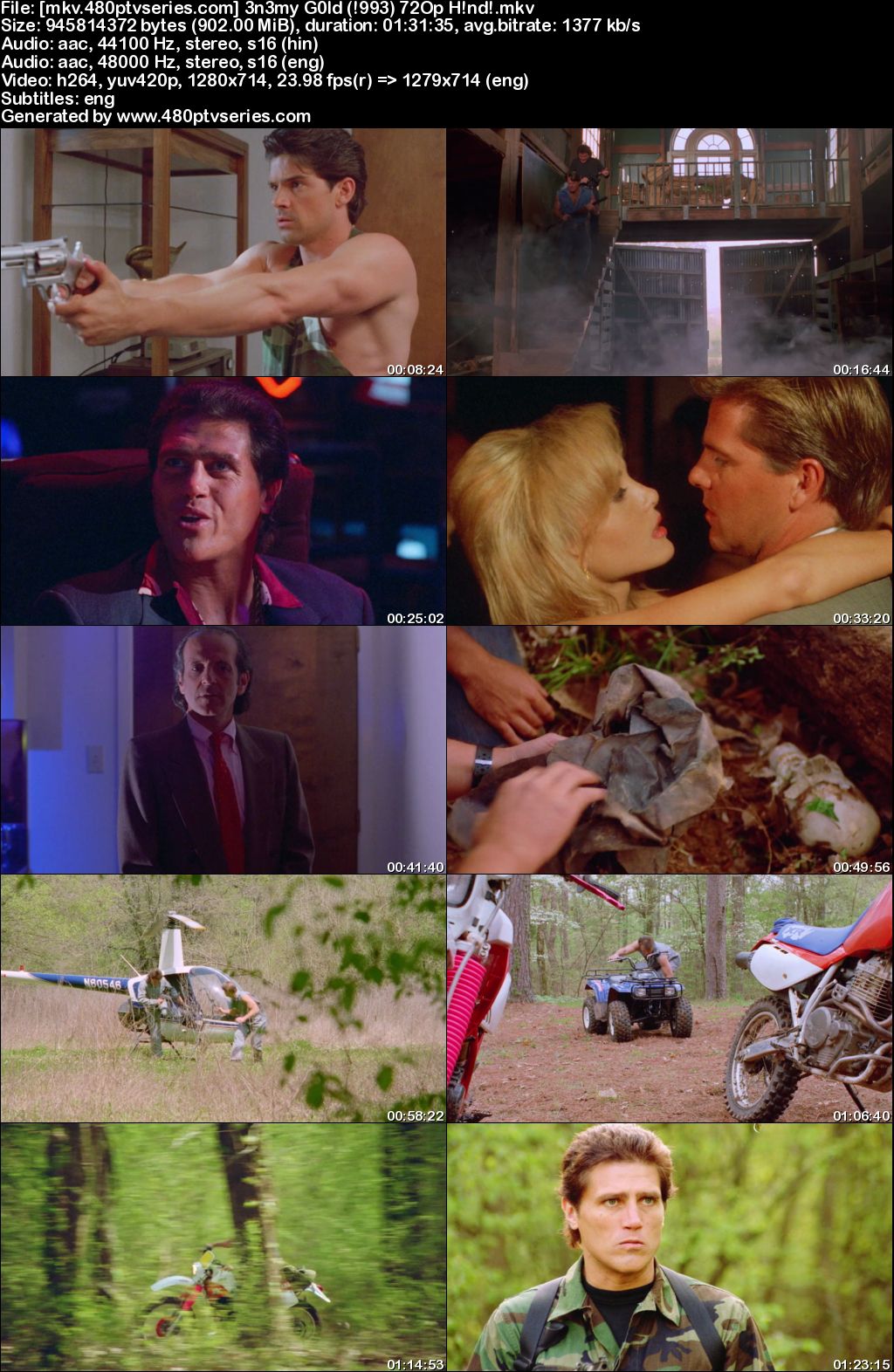 Watch Online Free Enemy Gold (1993) Full Hindi Dual Audio Movie Download 480p 720p Bluray