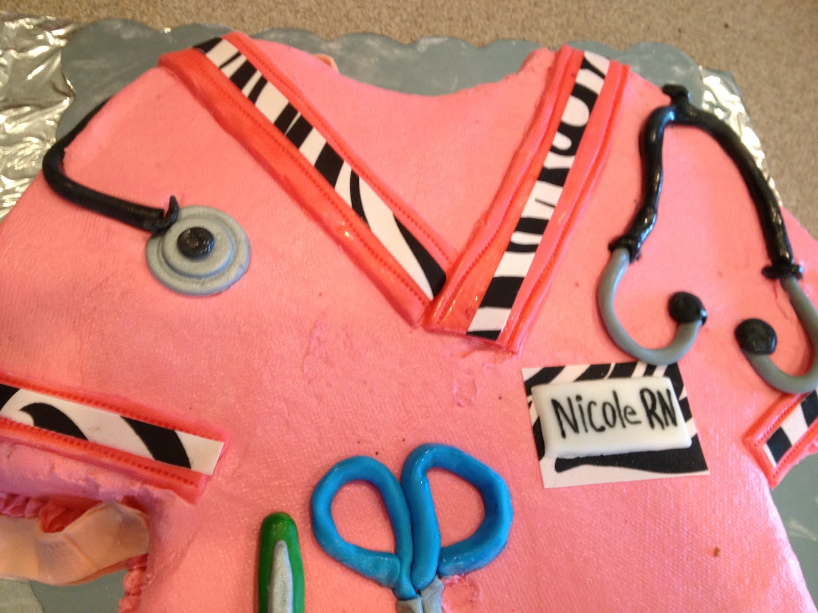 Icing on the cake RN Scrub Top Cake