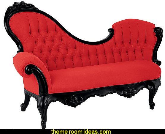 Chaise-Lounges with Jockey Red Upholstery, Monza Red Color:Onix Black Moulin Rouge Victorian Boudoir style bedroom decorating ideas - Moulin Rouge style bedroom ideas - boudoir themed decor - Moulin Rouge decor ideas - French boudoir themed bedrooms - boudoir furniture - sexy themed bedroom decorating ideas - feathery lamps - bordello bedrooms - Romantic style bedrooms - French Victorian boudoir Chaise-Lounges with Jockey Red Upholstery, Monza Red Color:Onix Black