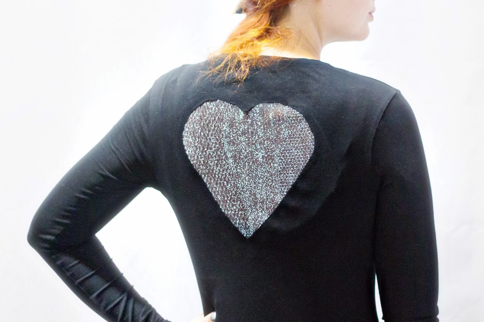 in a new york minute: Glitter Heart Back Shirt DIY by Lana Red Studio