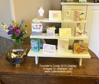 Stampin' Up! Founder's Circle 2015 Display #stampinup www.juliedavison.com