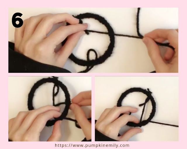 The making of a dreamcatcher using a bangle