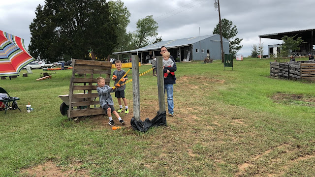 Pumpkin launcher at Evergreen Farms