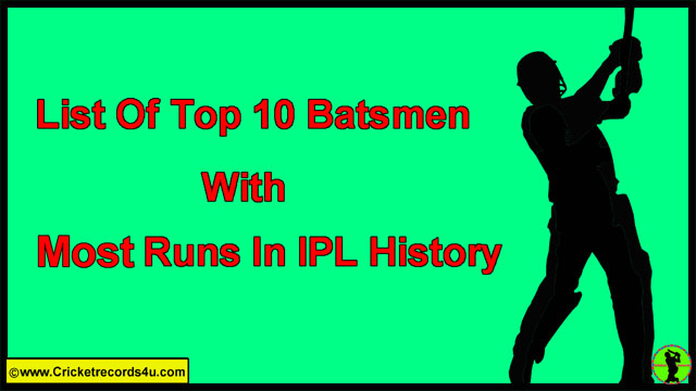 Top 10 Batsmen With Most Runs In IPL History Cricket Records top-10-batsmen-with-most-runs-in-ipl-history-cricket-records