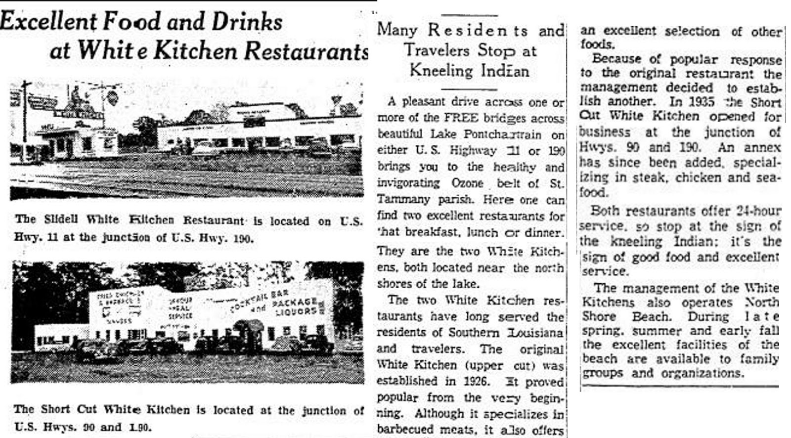 Tammany Family White Kitchen Restaurants