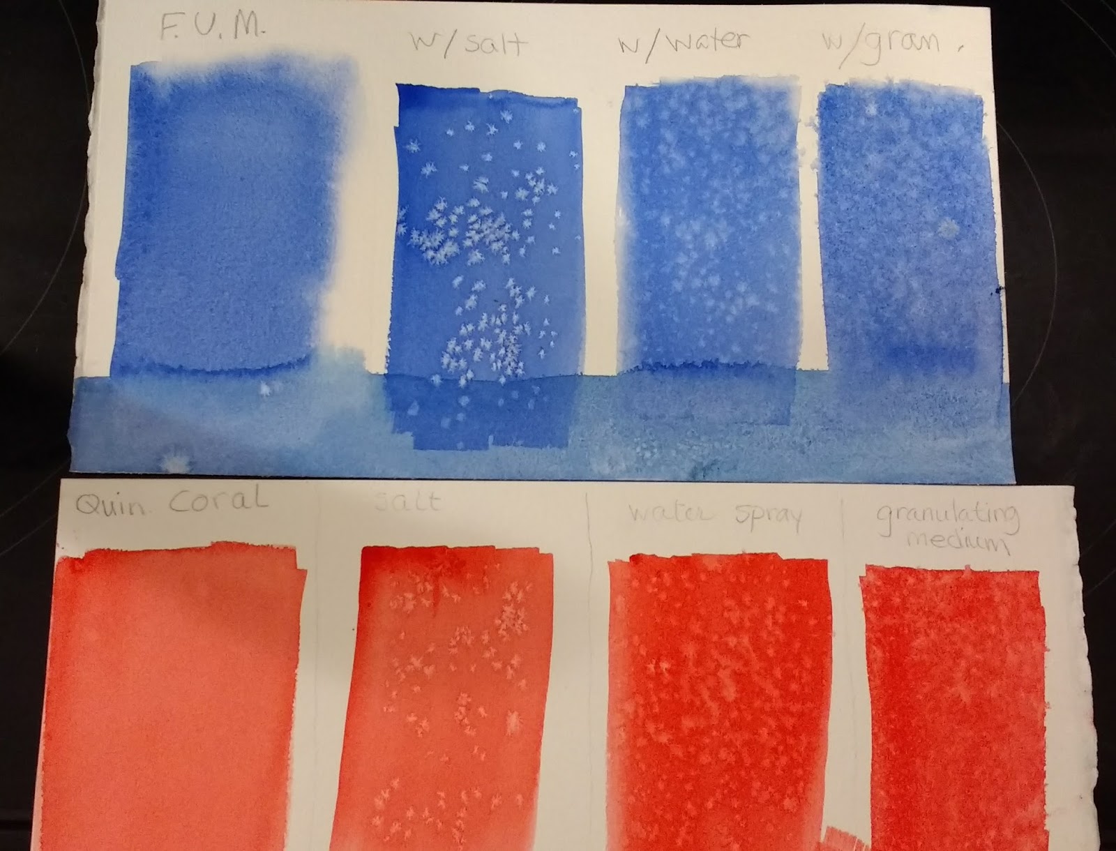 Chris Campbell Watercolors TESTING GRANULATING MEDIUM