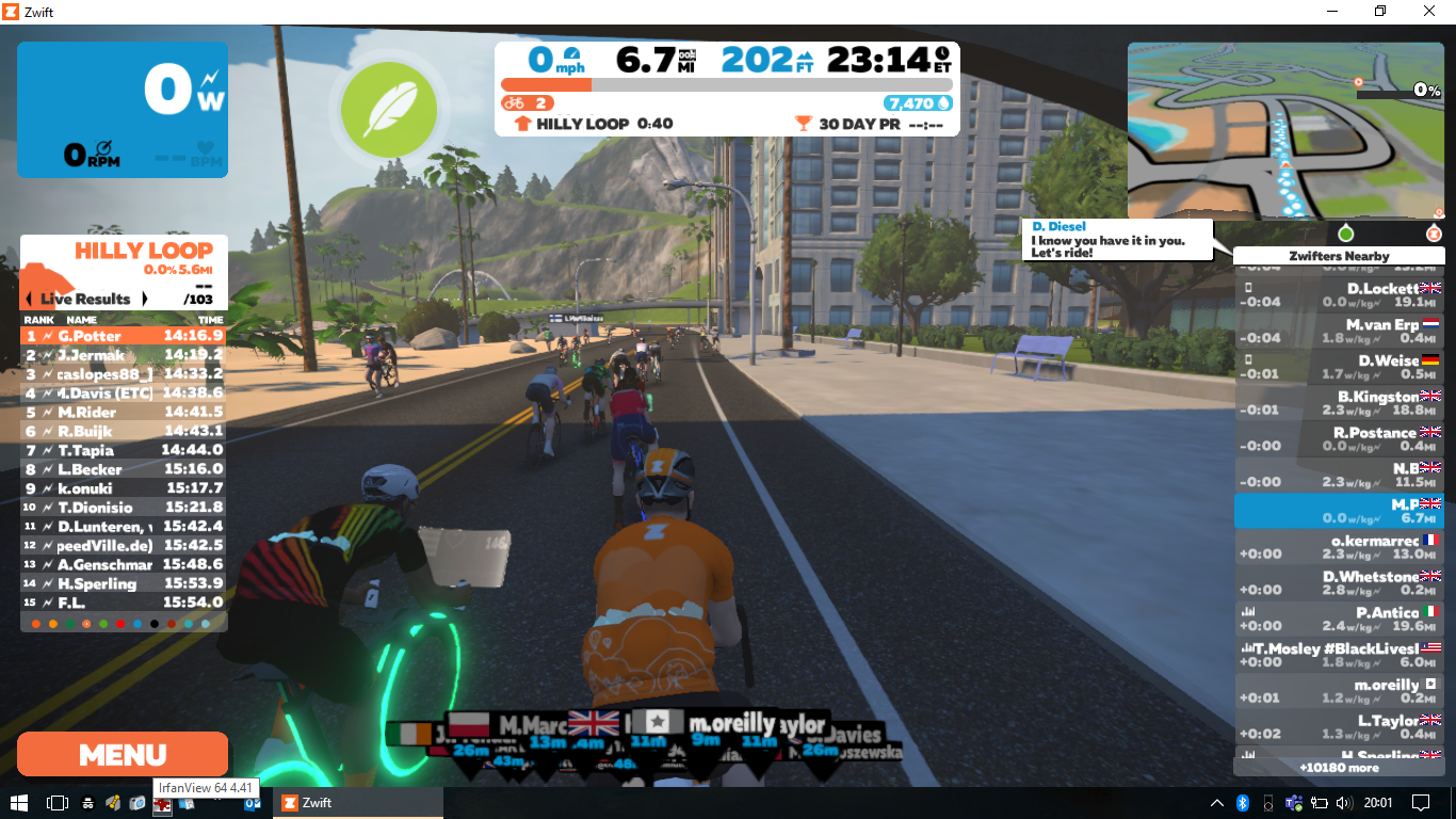 zwift virtual ride