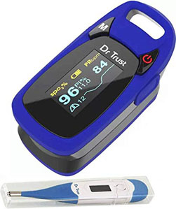 Dr Trust (USA) Professional Series Finger Tip Pulse Oximeter With Audio Visual Alarm and Respiratory Rate(Blue) Dr Trust (USA) Professional Series Finger Tip Pulse Oximeter With Audio Visual Alarm and Respiratory Rate(Blue)