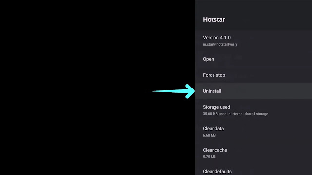 uninstall hotstar app uninstall hotstar in android tv