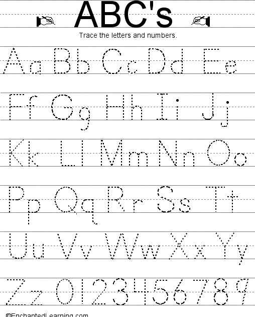 Trace Letters And Numbers Thankyou Letter