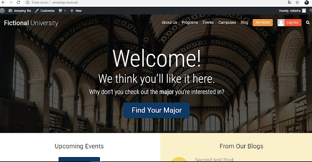 header website tampilan akhir header website yang dibuat dengan wordpess