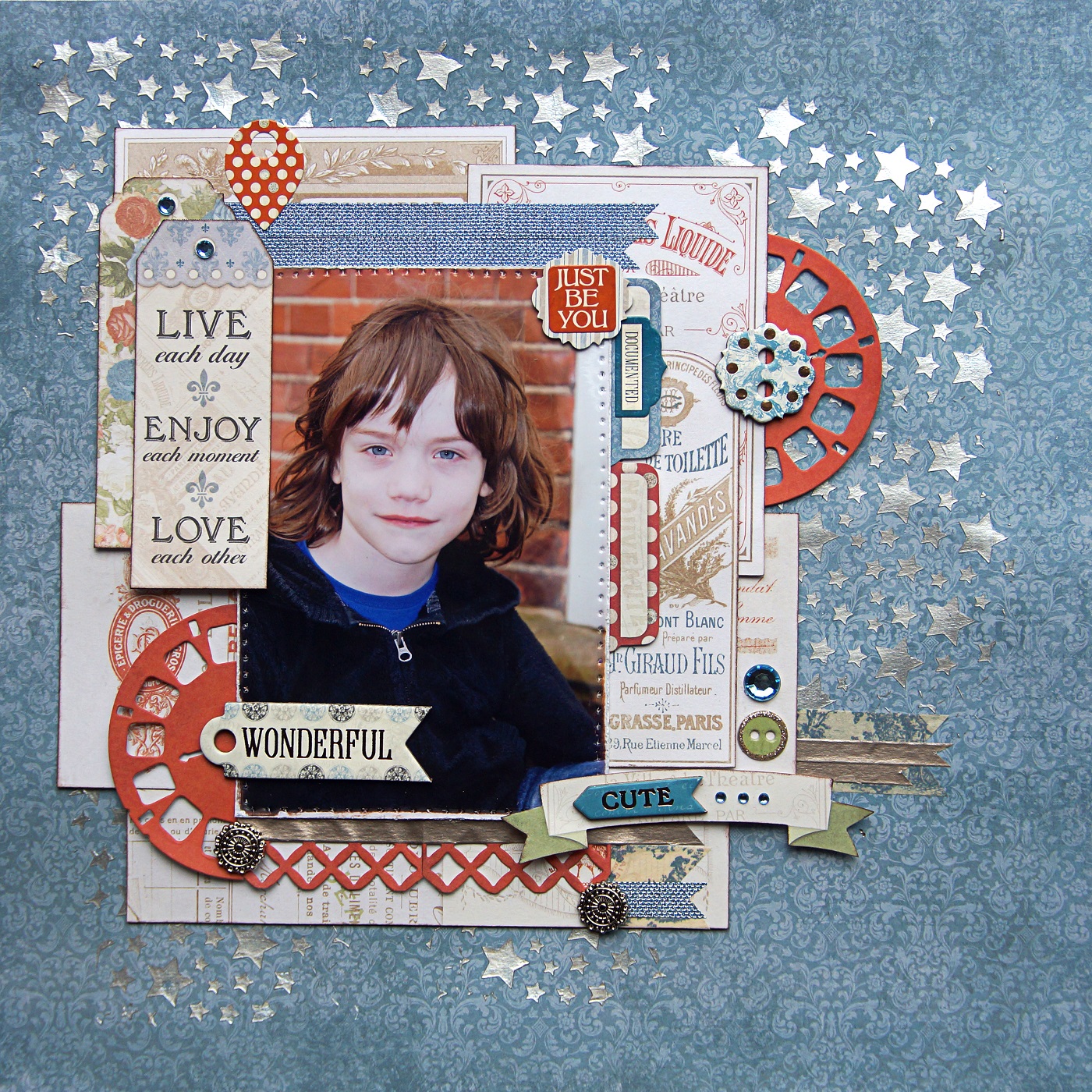 The BoBunny Blog Washi Tape Scrapbook Layout