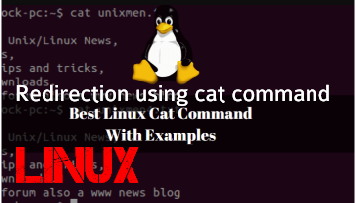 Redirection using cat command