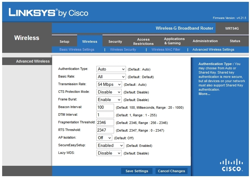Problem Solved Boost Linksys Wireless Router WRT54G Speed