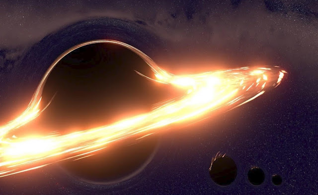 Чёрная дыра с аккреционным диском —  мощный источник рентгеновского излучения  (NASA/JPL)