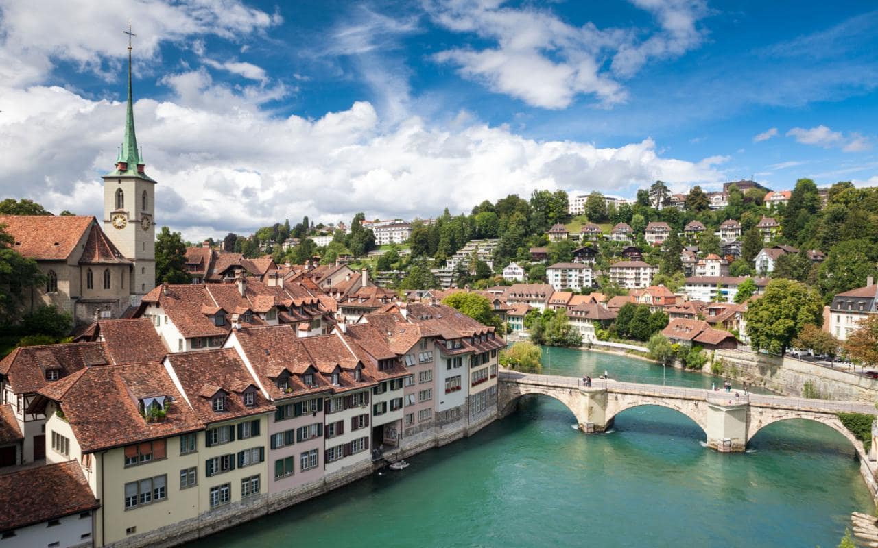 Bern Switzerland, Historic Beautiful City with Many Ancient Buildings