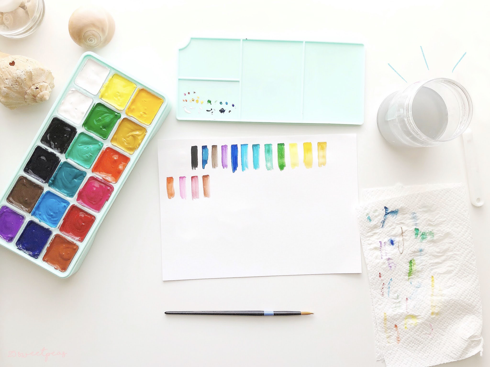 Miya Gouache Paint Set Review First Impressions — 25 Sweetpeas