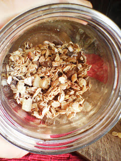 granola sana, croccante, con frutta secca