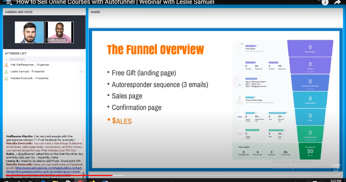 How to Sell Online Courses with Autofunnel by Leslie Samuel (webinar