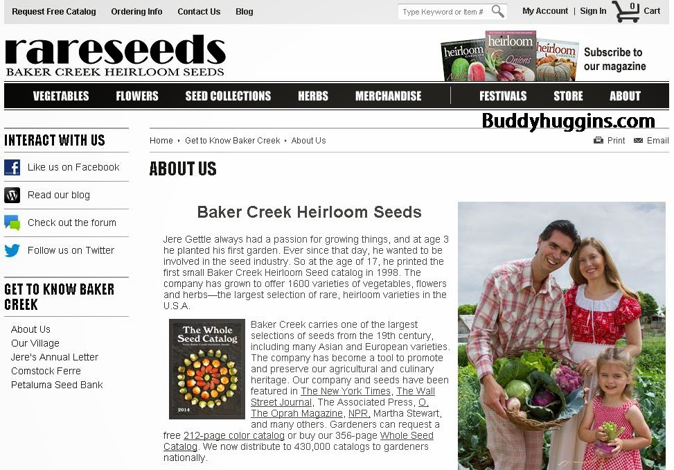 I AM Buddy, The BUDDHA From Mississippi ™ Baker Creek Heirloom Seeds