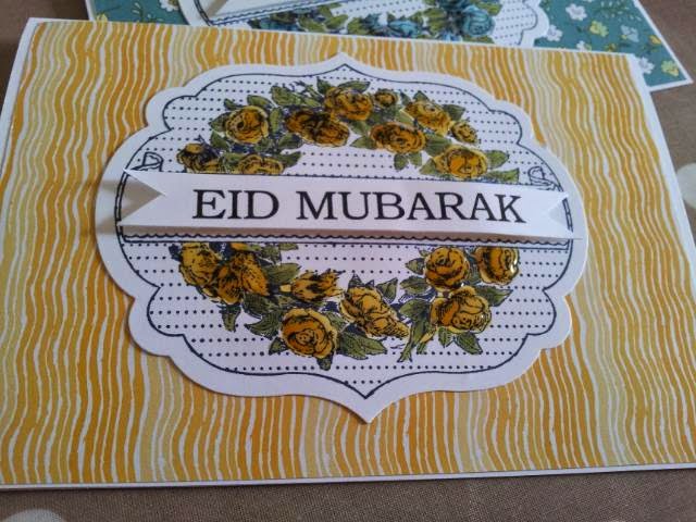 Apothecary Art card to make Eid Mubarak Card Jemini Crafts