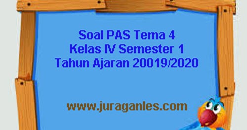 Soal PAS / UAS Tema 4 Kelas 4 SD/MI Semester 1 K13 T.A