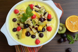 How to make fruit custard recipe