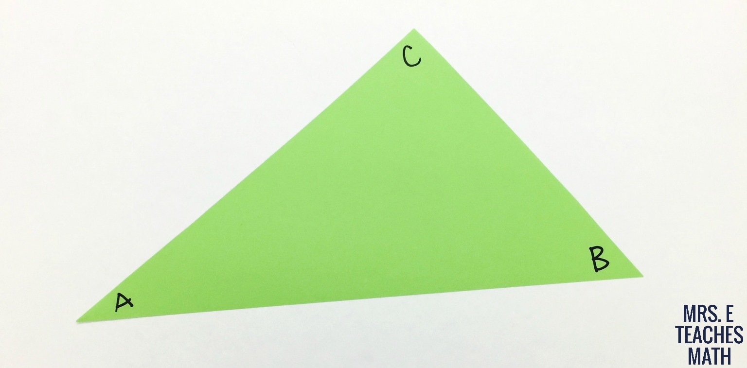 Midsegments in Triangles Paper Folding Activity Mrs. E Teaches Math