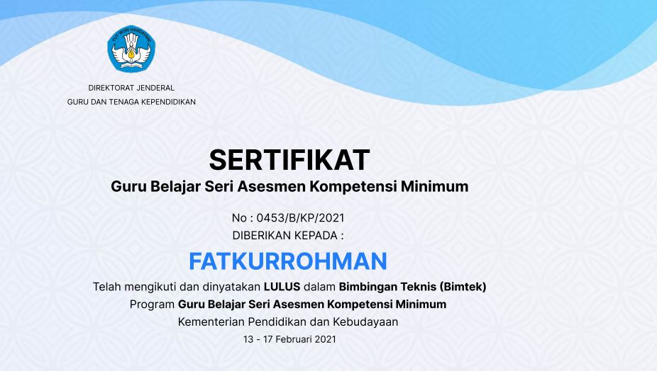 Syarat Unduh Sertifikat Akm Di Simpkb 2021 Gurune Fatur
