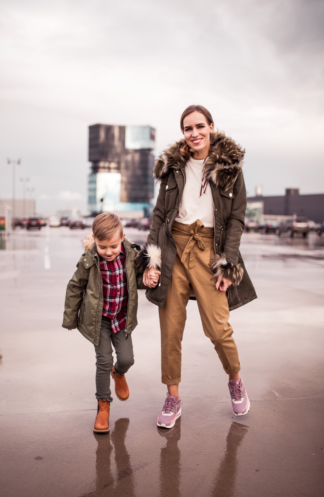mom and son matching fall outfits