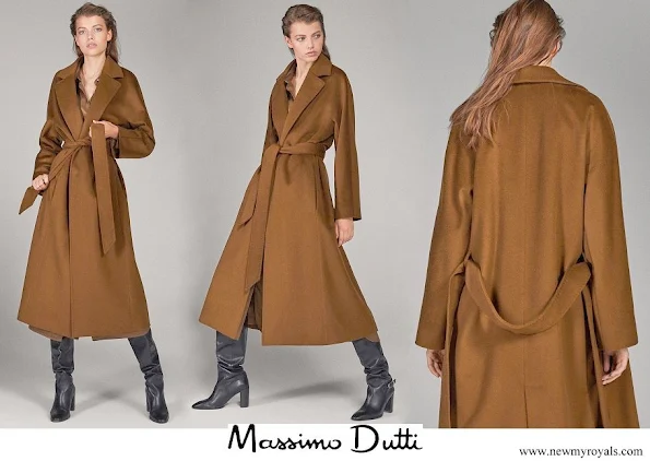 Meghan Markle wore Massimo Dutti long wool coat with belt
