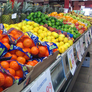 Fresh tropical produce at local farmer's market