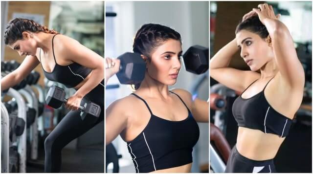 Samantha Akkineni's Raising Level Of Fitness Through Her Workout Stills.
