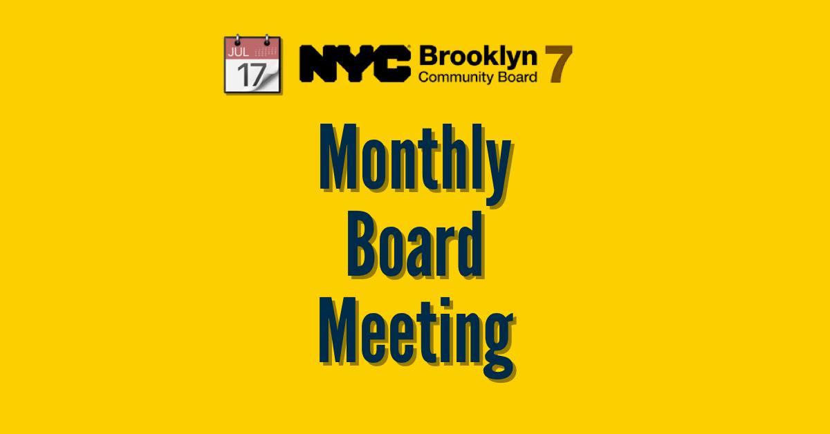 KARMABrooklyn Blog AGENDA FOR COMMUNITY BOARD 7 JANUARY 2020 BOARD