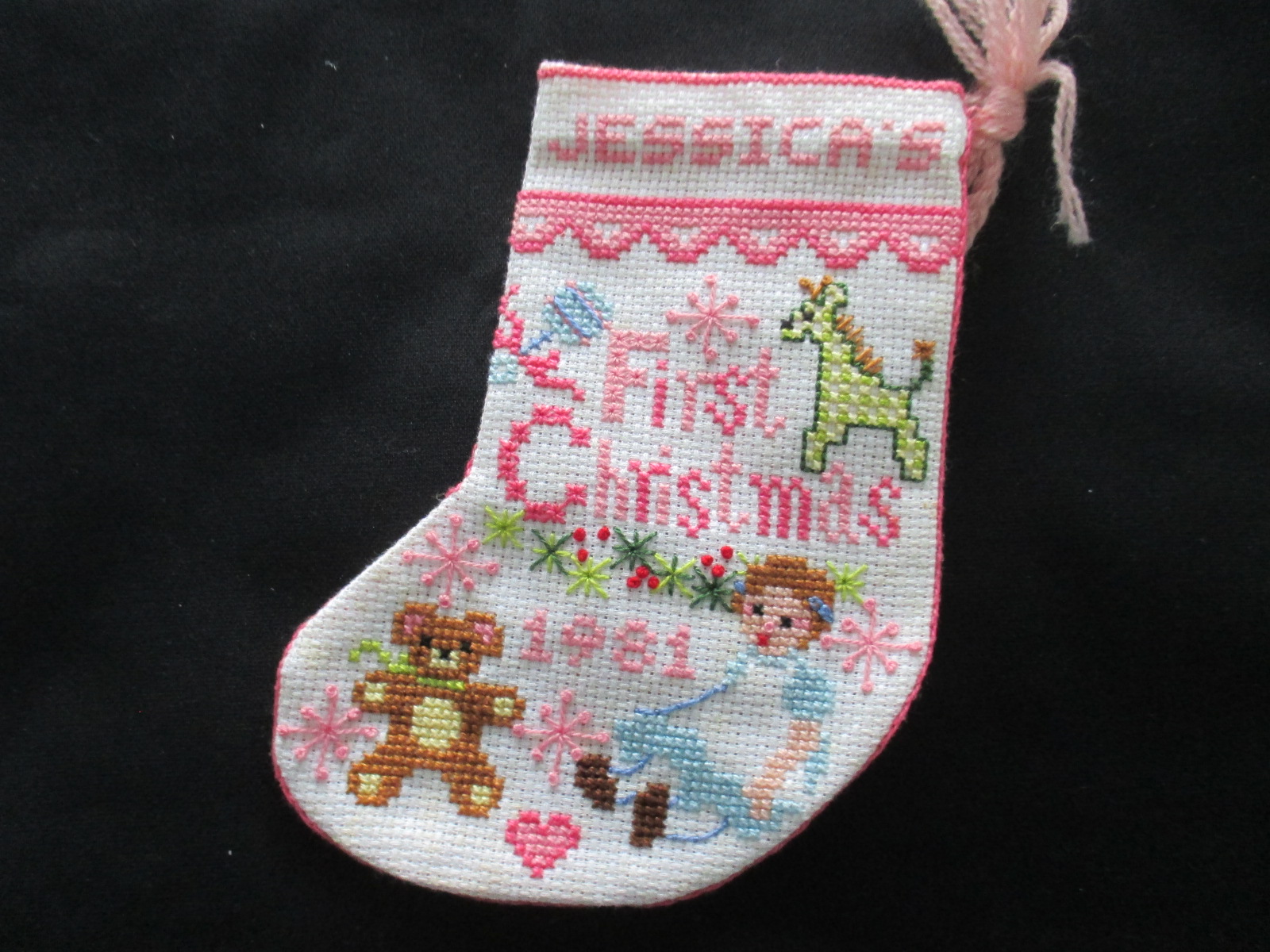 Bucilla Lotsa Santas Christmas Stocking Stamped Cross Stitch Kit