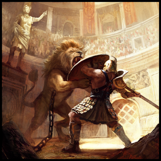 Gladiador 640x640_3476_Gladiator_VS_Lion_2d_realism_lion_gladiator_rome_romans_antiquity_picture_image_digital_art