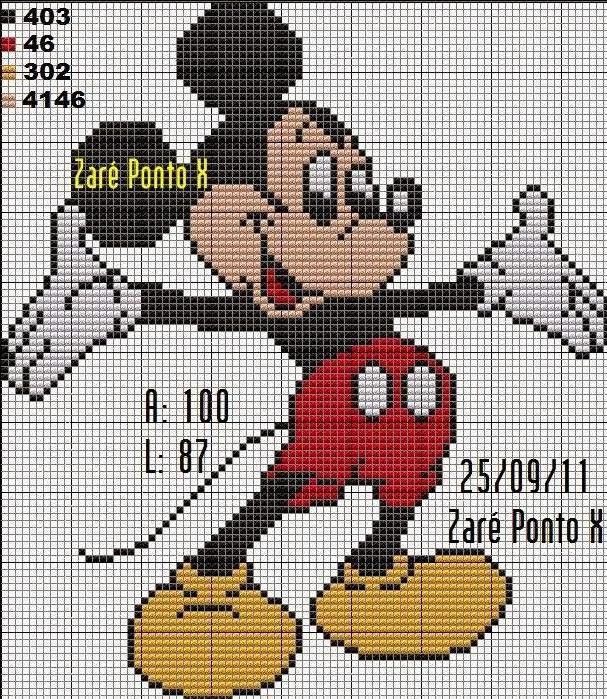 Grafico Ponto Cruz Mickey Ponto Cruz Andreia