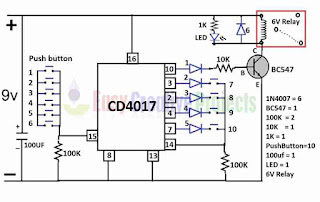 How to make simple key code lock switch circuit