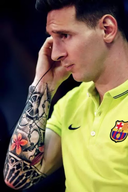 Messi Rose Window' Tattoo (Right Elbow)