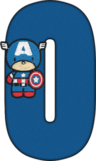 Abecedario del Capitán América Bebé. Captain America Baby Alphabet.