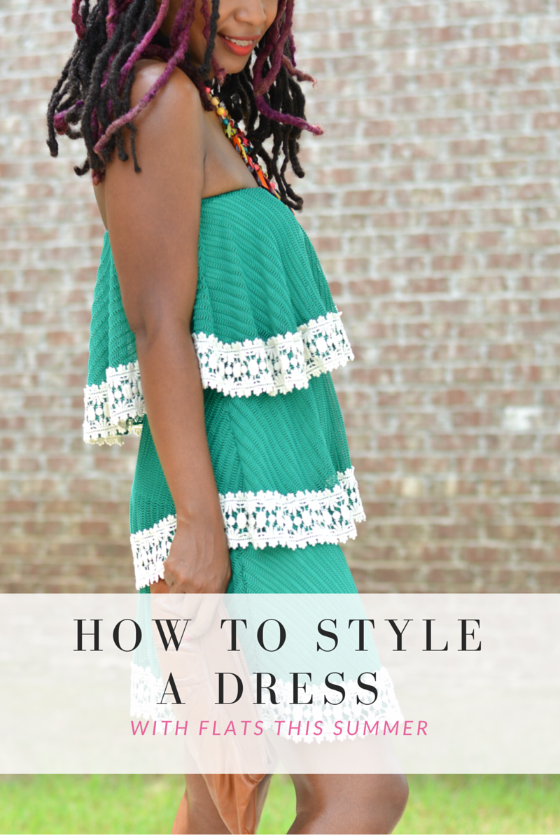 how to style a dress with flats this summer