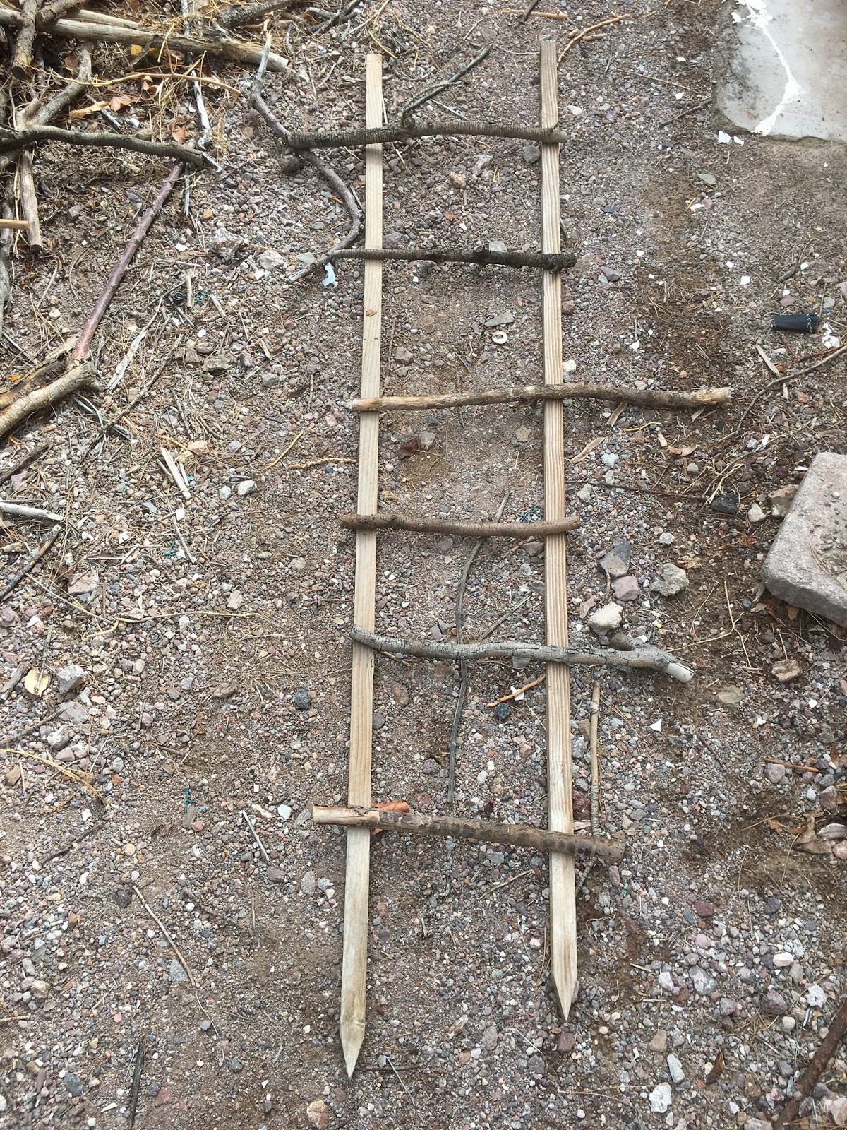 HollysHome Family Life How to build a rustic wood ladder