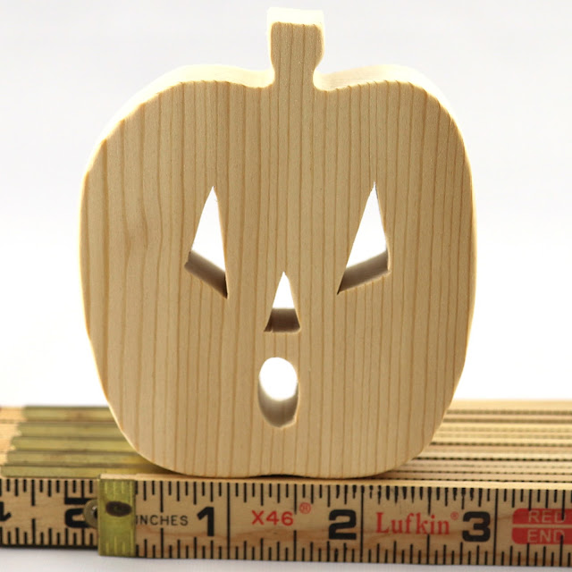 Handmade Wood Halloween Jack-o-lamtern Cutout