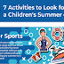7 Activities to Look for in a Children’s Summer Camp #infographic