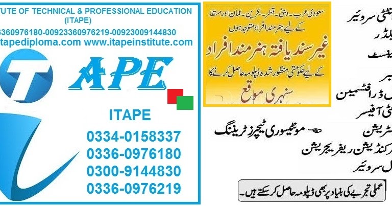 Diploma Certificate Pakistan Jobs Uae Ksa Oman