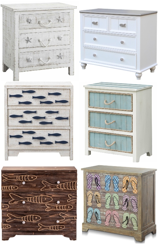 Coastal Style Drawer Chests & Dressers