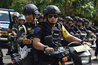 TNI-POLRI di Bone Intensifkan Patroli Skala  Besar Jelang Pelantikan Presiden RI