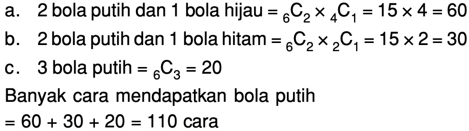 Dari suatu kotak terdapat 12 bola yang terdiri dari 6 bola Dari suatu kotak terdapat 12 bola yang terdiri dari 6 bola