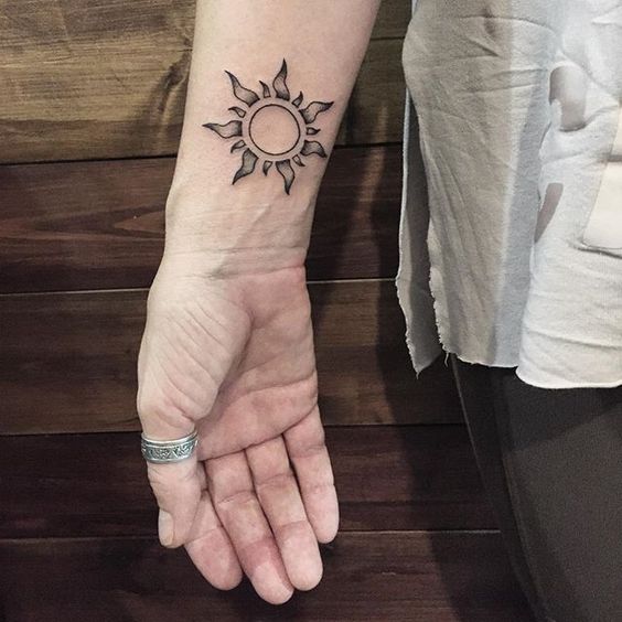 Sun Wrist Tattoo